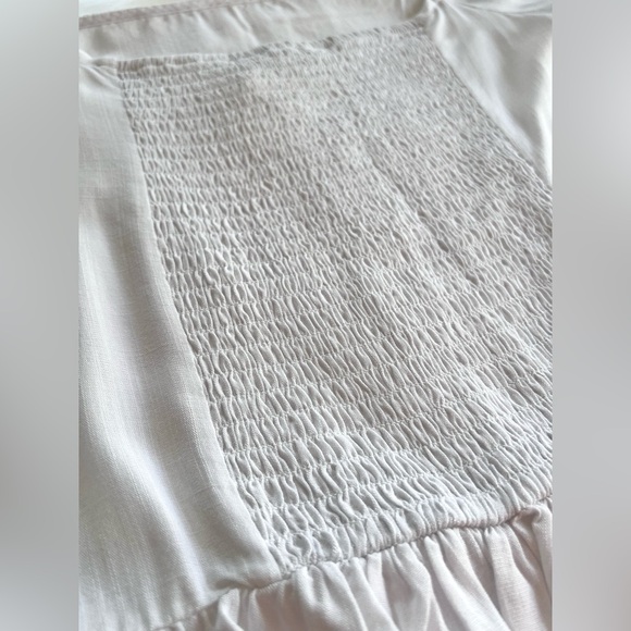 ✨NWT✨ Reitmans Short-Puffy-Sleeve Crochet Blouse with Square Neckline Size M - Picture 11 of 13